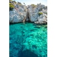 thumbnail image 2 of Kabas, Ali 13x18 Black Ornate Wood Framed with Double Matting Museum Art Print Titled - Turquoise colored crystal clear water at a rocky island-Aegean Sea-Turkey, 2 of 4