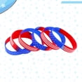 thumbnail image 4 of 20pcs Sports Silicone Bracelet Personality Simple Star Pattern Wrist Band Hand Rings Decoration Fashion Band Set (Red+Blue), 4 of 7