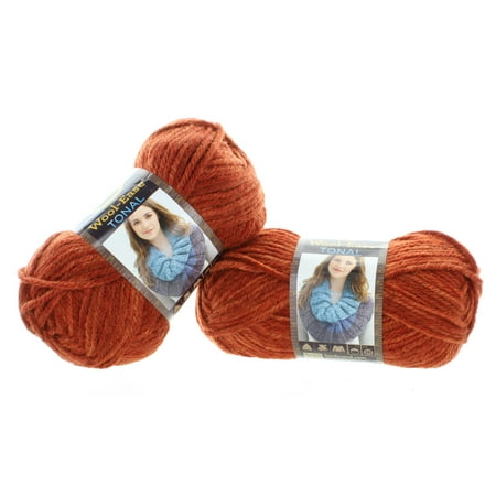 2 Skeins Lion Brand Burnt Orange Yarn Craft Knitting Machine (Best Knitting Machine Reviews)
