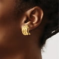thumbnail image 3 of 14K Yellow Gold Polished Fancy Omega Back Post Earrings (20 X 16) Made In Peru e833, 3 of 5