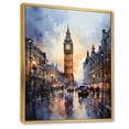 thumbnail image 2 of Designart "England City Skylineengland horizon V" Cityscapes Floater Framed Wall Art Living Room, 2 of 7