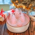 thumbnail image 7 of Harlier Christmas Decorations Indoor, Christmas Tree Cedar Forest Candles, Farmhouse Rustic Xmas Decor for Party Room Table Decor, Xmas Gifts for Women Girls Holiday Birthday (Pink), 7 of 7