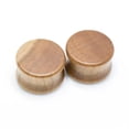 thumbnail image 3 of Pair of Organic Cherry Wood Octopus Saddle-Fit Ear Plugs - 00 Gauge to 3/4" Inch, 3 of 4