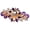 Purple, variant on Women Rhinestone Hairpin, Fashion Casual Vintage Shiny Alloy Flower Shape Hair Clip Hair Accessory Barrette Jewelry for Party and Daily Wear