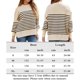 thumbnail image 2 of Suéteres De Punto Jersey de cuello redondo para mujer, suéter informal con abertura lateral, prendas de vestir superiores básicas Ygjytge Caqui T M para Mujer, 2 of 5