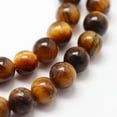 thumbnail image 3 of 1strand Natural Tiger Eye Beads Strands Round 2mm Hole: 0.5mm about 190pcs/strand, 3 of 3
