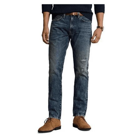 Polo Ralph Lauren Mens Hampton Relaxed Straight Jeans Denim Blue 40x30
