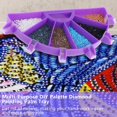 thumbnail image 2 of Diamond Painting Tray Kit, 6 Grids Diamond Painting Accessories Tray Organizer with Multiple Stopper Dividers for 5D Diamond Embroidery Nail Art Cross Stitch Tools Bead Sorting Storage(Purple), 2 of 5