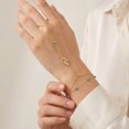 thumbnail image 5 of VNOX Stainless Steel Gold Tone Turquoise Snake Hand Chain Bracelet for Anniversary Gift, 5 of 6