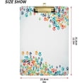 thumbnail image 3 of GZHJMY Rainbow Animal Paw Print on Black Acrylic Clipboard Letter Size 9" x 12.5" Decorative Clipboard with Low Profile Silver Metal Clip for Office School Student Women Whiteboard Clipboards, 3 of 7