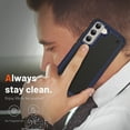 thumbnail image 4 of ELEHOLD for Samsung Galaxy S22 Plus 5G 2022 Fit Case, Military-Grade Dual Layer Raised Frame Screen & Camera Lens Protective Armor Hybrid PC+TPU Anti-Drop Shockproof Slim Rugged Case,Navyblue, 4 of 8
