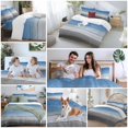 thumbnail image 5 of Sky Blue Duvet Cover Set Twin Size, Grey Gradient Wood Grain Vintage Farmhouse 4 Piece Soft Microfiber Bedding Set with 1 Duvet Cover, 1 Flat Sheet, 2 Pillowcases, 5 of 9