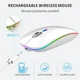 thumbnail image 3 of Uiosmuph Wireless Mouse LED Rechargeable Silent Computer Mouse with USB Receiver and Type C Adapter, 3 of 6