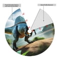 thumbnail image 2 of Lsque Lake Forest Dinosaur A Print Christmas Tree Skirt, Tree Skirt with Ties or Velcro, Perfect for Holiday Decorations, Halloween, and New Year-30", 2 of 7