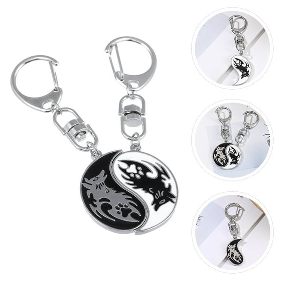 PAMINGONO 2Pcs Key Chain Zinc Alloy Wolf Head for Students and Kids Accessories