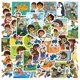 thumbnail image 1 of Paquete de pegatinas Go Diegos Go Anime de vinilo impermeable, 50 unidades, 1 of 3