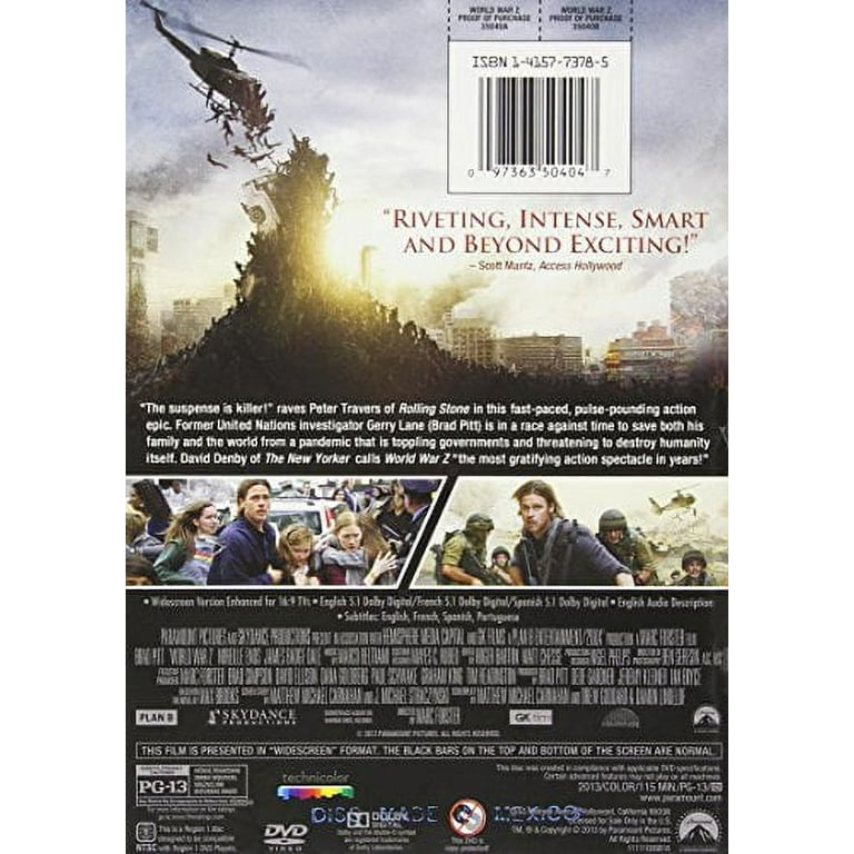 Best Buy: World War Z [2 Discs] [With Movie Cash] [Blu-ray/DVD] [2013]