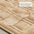 thumbnail image 6 of Clara Clark Bathroom Rugs, Velvet Memory Foam Bath Mat, Ultra Soft Non Slip and Absorbent - Waffled - Set Small, Large & Contour - Beige, 6 of 6