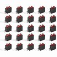 thumbnail image 2 of 100 Pcs 3 mm Light Holder Double Hole LED Diode Lamp with Base Industrial Indicator Accessories Red Light, 2 of 5