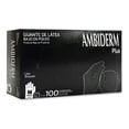 thumbnail image 2 of Guantes descartables Ambiderm Plus negro color negro talle M de látex con polvo x 100 unidades, 2 of 7