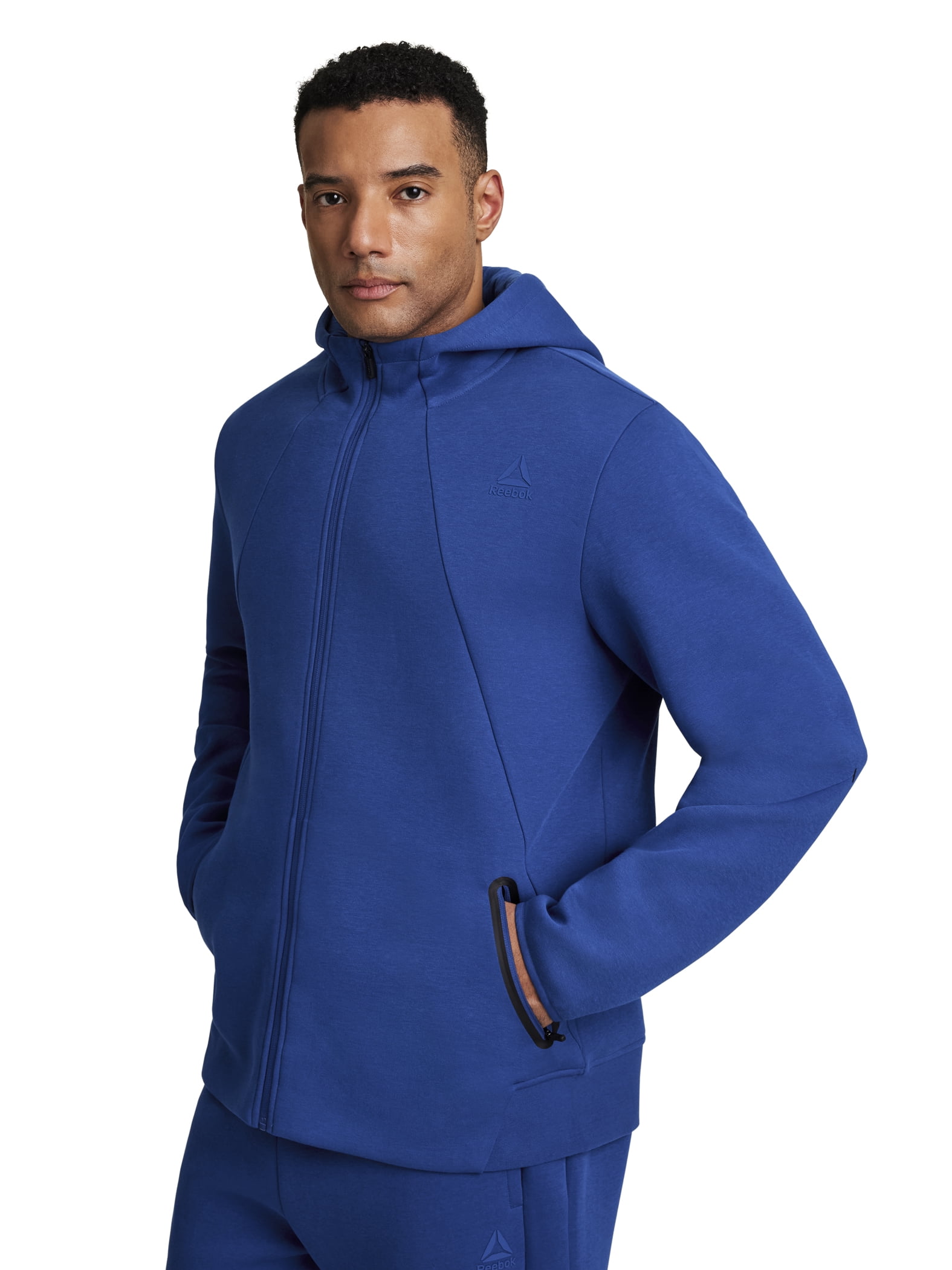 Reebok Men's and Big Men's Momentum Fleece Full Zip Hoodie, Sizes XS-5XL