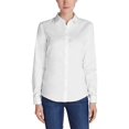 thumbnail image 2 of Eddie Bauer Women's Wrinkle-Free Easy Care Long-Sleeve Shirt Solid (X-Small, Chambray), 2 of 3