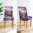 thumbnail image 3 of Yayeee 4 Pack Dining Chair Covers Stretch Parson Chairs Slipcovers Seat Protector, Beautiful Mountain, 3 of 6