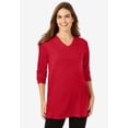 thumbnail image 6 of Woman Within Plus Size Perfect Long-Sleeve V-Neck Tunic, 6 of 6