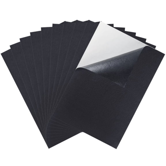 New Arrivals Black Adhesive Back Felt Sheets Fabric Sticky Sheets, 10 PCS