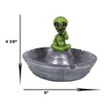 thumbnail image 3 of Flying Saucer Spaceship UFO Green ET Roswell Alien Smoking Cigarette Ashtray, 3 of 9