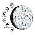 thumbnail image 2 of Kdxio Winter Art Blue and Black Moose for Tire Cover Wheel Protectors Tyre Covers Weatherproof Wheel Covers Universal Fit for Trailer Rv SUV Truck Camper Travel Trailers 17 inch, 2 of 5