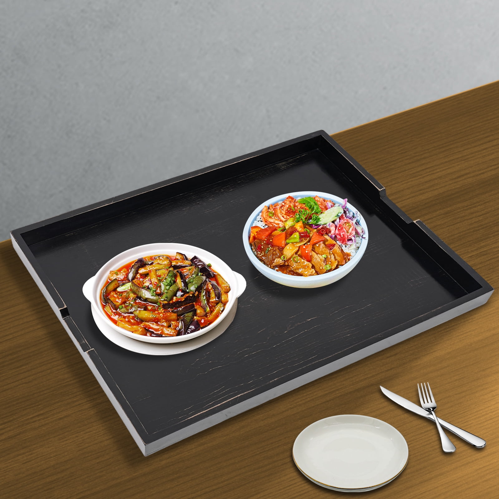 Wooden Stove Top Covers, 29.5 x 22 Inch Noodle Board Stove Cover for Glasstop Stove and Electric Stove, Gas Stove Burner (Ebony)