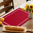 thumbnail image 3 of Placemats Set of 4, Red Place Mats Solid Color Tablemats Washable Placemat Table Decoration for Kitchen Table Dinner Party Home Decor Indoor Outdoor 13x19 Inch, 3 of 9