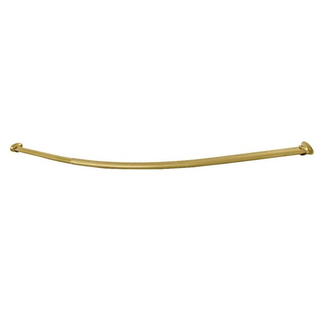 Kingston Brass CC3177 Tringle de Rideau de Douche Courbée Réglable en Acier Inoxydable Edenscape de 47 à 60 Po, Laiton Brossé