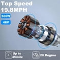 thumbnail image 3 of Speedrid 26" x 4" Fat Tire Electric Bike for Adult 3H Fast Charge, 500W Electric Mountain Bike with 48V 10.4Ah Removable Battery, Lockable Suspension Fork, 7 Speed UL2849 Certified, 3 of 8