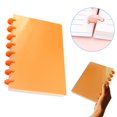 thumbnail image 2 of Discbound Notebook A5 Size 8 Disc Removable Page Planner Mushroom Button Ring Binder Waterproof Cover Thick Paper Portable Journal For Outdoor Travel Work Daily Note Taking Planning,Orange, 2 of 9