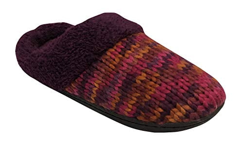 chunky knit memory foam slippers