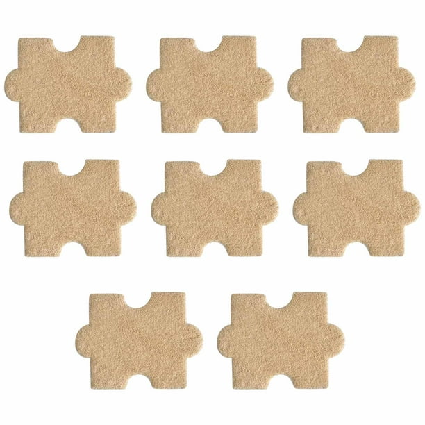 Cateissary 8 piezas de tapete extraterrestre de empalme grueso decorativo para sala de estar, mesita de noche, rompecabezas de poliéster de felpa Decoración del hogar beige