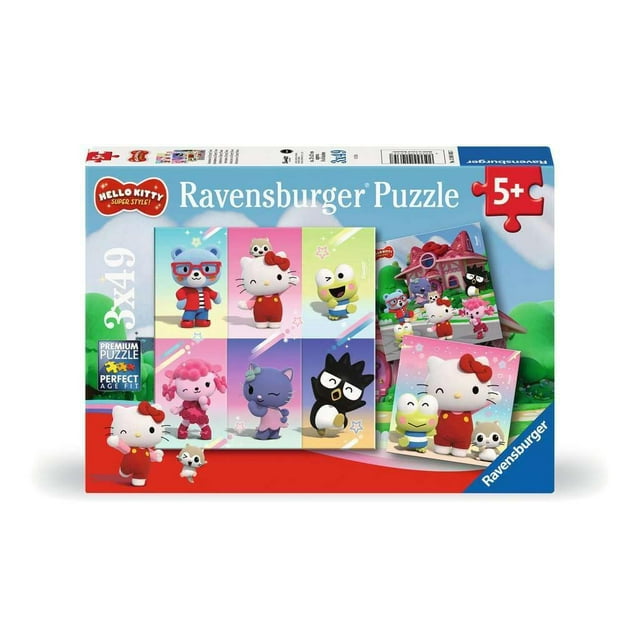 Juego de Rompecabezas para Niños Ravensburger Hello Kitty 3x49 piezas 21x21 cm