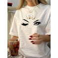 thumbnail image 1 of Camiseta Básica para Mujer Verano TranspirableVintage Round Neck Geometric Print T-Shirt for Women, 100% Polyester, Machine Washable - Summer Knit Top, Casual, PrintFather's Day, Mother's Day, New Y, 1 of 6