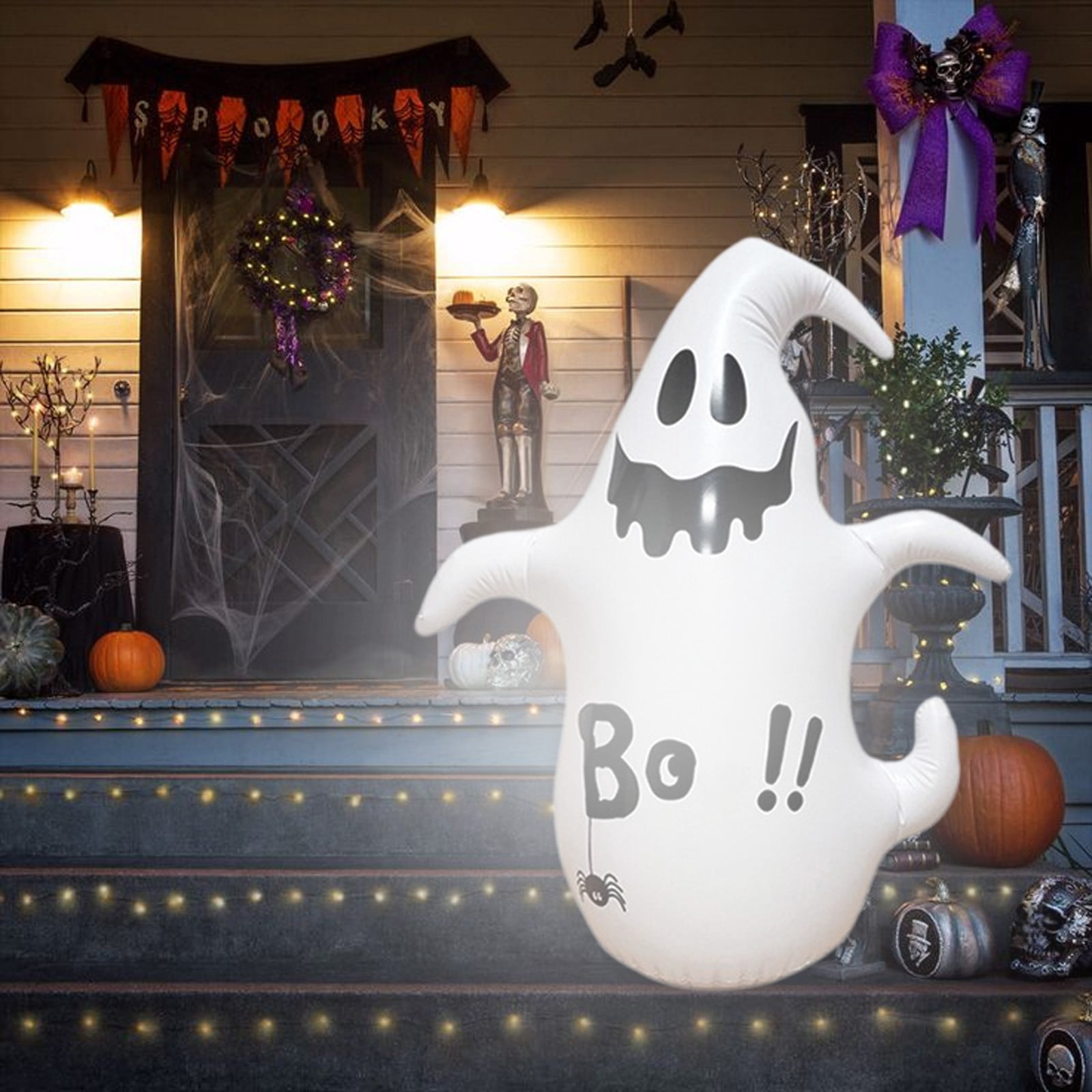 Décoration Halloween Gonflable Fantôme Tumbler 140 Cm - Gonflage à Air Et Eau - Pour Jardin, Salon, Fête - PVC Résistant - Effet Wow Garanti - 13