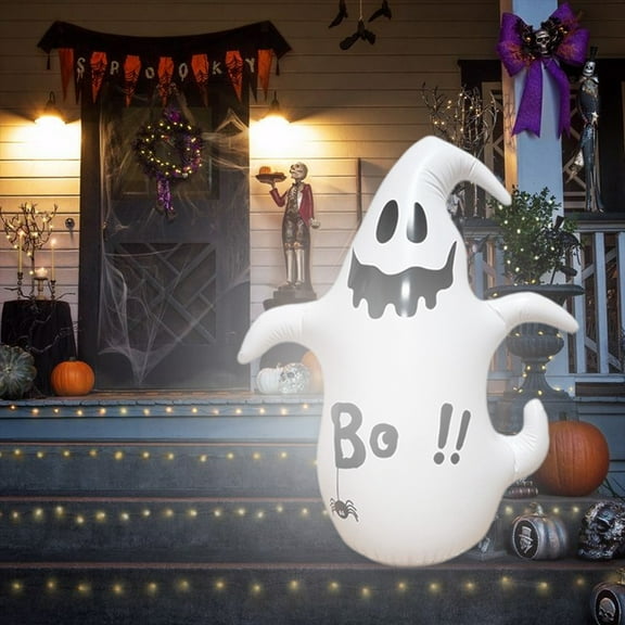 YIMWNYI Inflatable Pumpkin Ornament, Halloween Decoration, Outdoor Patio Decor, Unique Shape for Festive Atmosphere, Perfect for Parties and Indoor Use, Fun Holiday Inflatable