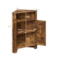 thumbnail image 3 of Giantex Corner Storage Cabinet, 2-Door Sideboard Organizer, Space-Saving Corner Shelf, Brown, 3 of 6
