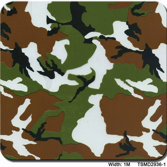 Film Hydrographique, Film d'Impression par Transfert d'Eau - Film Hydrographique à Trempage - Motif Camouflage - Haute Résolution, Film Hydrographique Graphique 1,0 Mètres Multicolore en Option, Facile à Utiliser