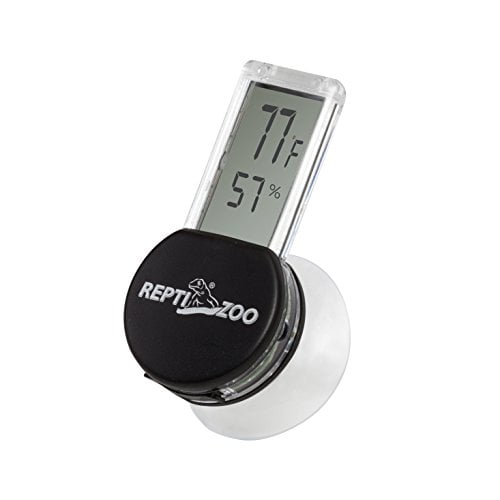 REPTI ZOO Reptile Terrarium Thermometer Hygrometer,Digital Display Pet Rearing Box Thermometer