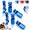 2PC-Blue, variant on Aluminum Stair Gauge Clamp - Framing Jig for Speed Square, Stair Gauges for Framing Square, Speed Square Framing Jig for Carpentry Squares Stair and Rafter Gauge Clamps