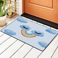 thumbnail image 2 of XMXY Cloud Rainbow Eyelashes Area Rugs Doormat Outdoor Entrance , Facecloth Non-slip Floor Mat Rug for Living Room Kitchen Sink Area Indoor 72"x48", 2 of 9