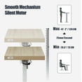 thumbnail image 3 of KOWO 55" K305 Electric Height Adjustable Standing Desk with Back Board and Drawer, Natural/White, 3 of 8