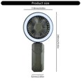 thumbnail image 5 of 4 Speed Portable Cooling Fan Hangable USB Rechargeable Folding Desk Fan Handheld Camping Fan with LED Light Easy to Use, 5 of 10