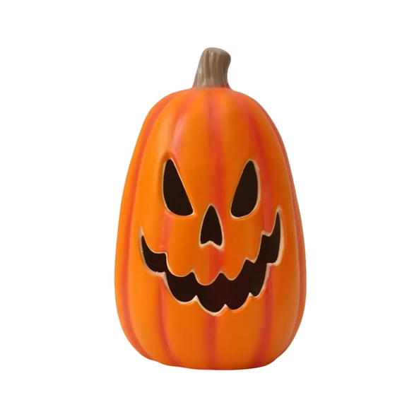 Halloween Pumpkin Light,Jack-O-Lantern with Scary Face,Large Light Up Pumpkin for Indoor Outdoor Halloween Decorations,Holiday Party Yard Porch Decor,D